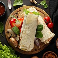 Tortillawrap med Tofu och sallad